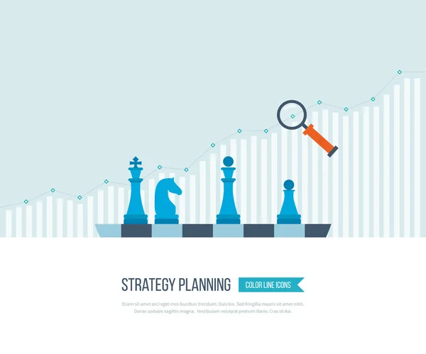 Concept for investment, strategy planning — Stok Vektör