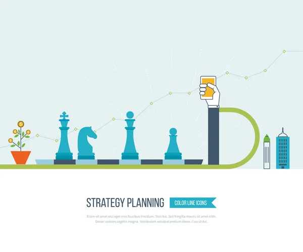 Concepto de inversión, planificación estratégica — Vector de stock