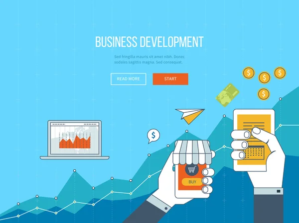 Business development infographic — ストックベクタ