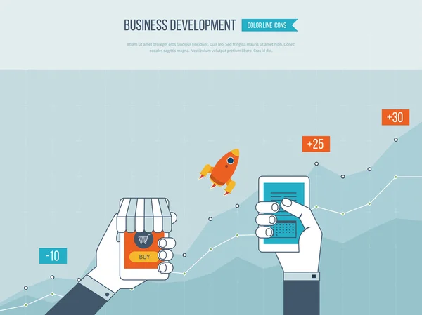 Desenvolvimento de negócios infográfico —  Vetores de Stock