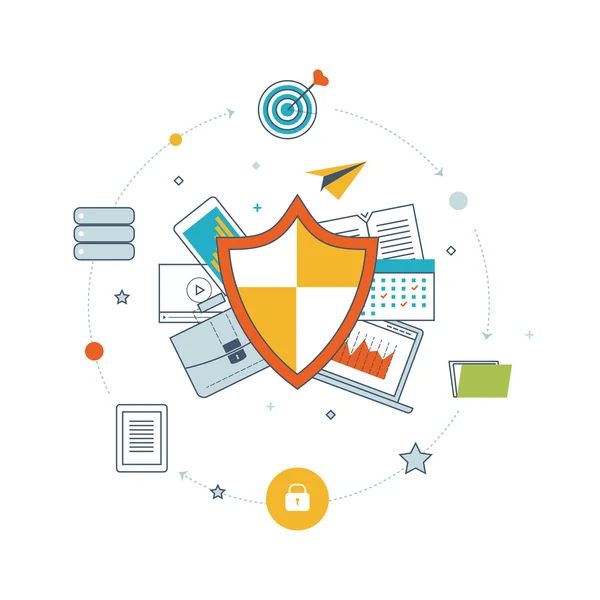 Social network security — Stock Vector