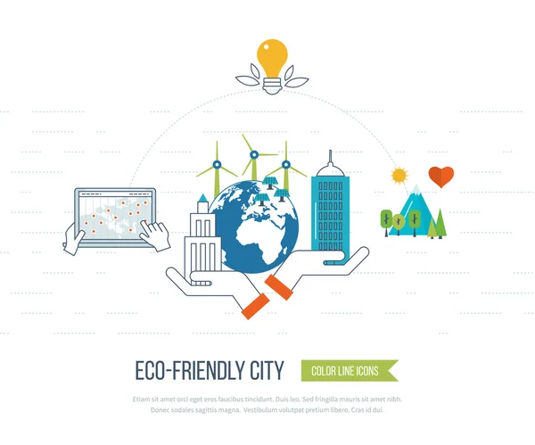 Modern energy safety concept — ストックベクタ