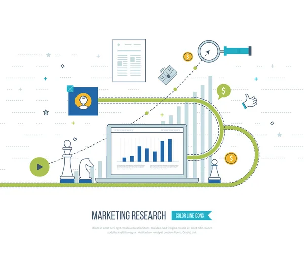 Concepto de análisis empresarial — Vector de stock