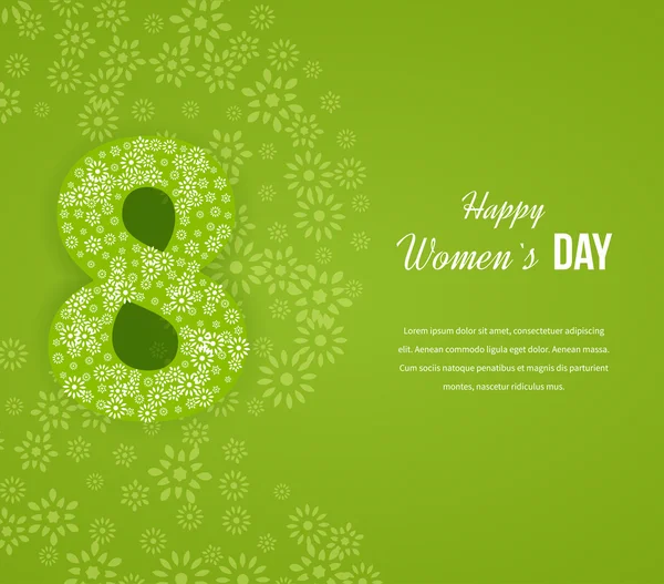 Παγκόσμια Ευτυχισμένη Ημέρα της Γυναίκας — Διανυσματικό Αρχείο