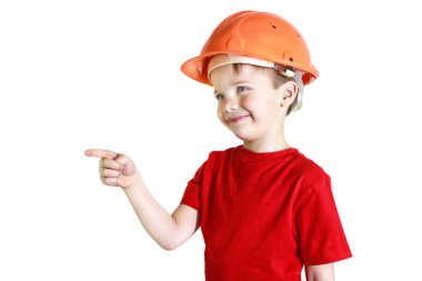 jongen in een helm