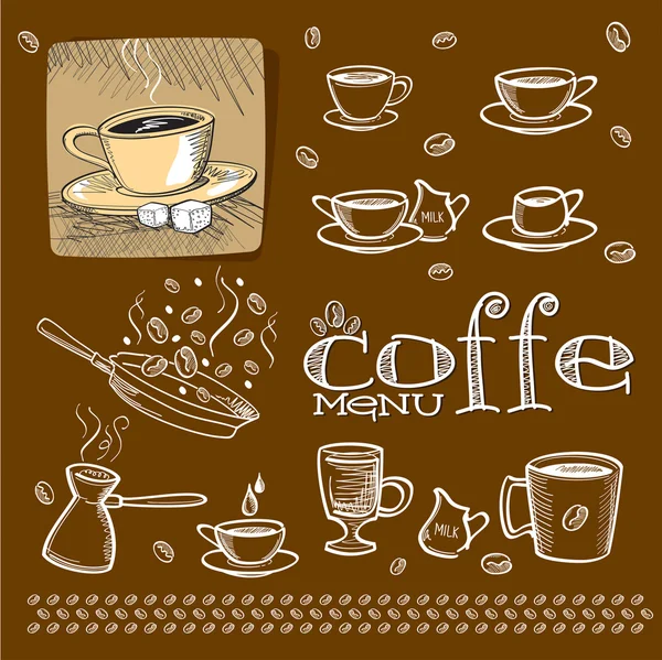 Menú café — Vector de stock