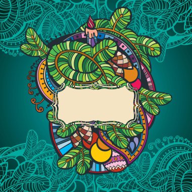 Noel tatil tebrik kartı şablonu