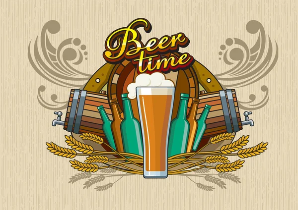 Beer time — Stock Vector