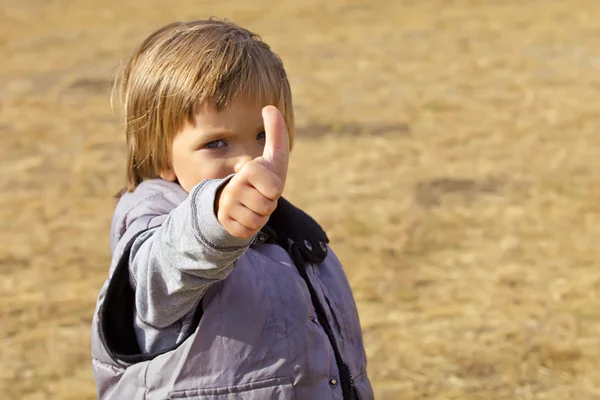 Gesticulating boy — Stock Photo, Image