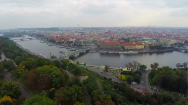 Panorama de la vieille ville européenne — Video