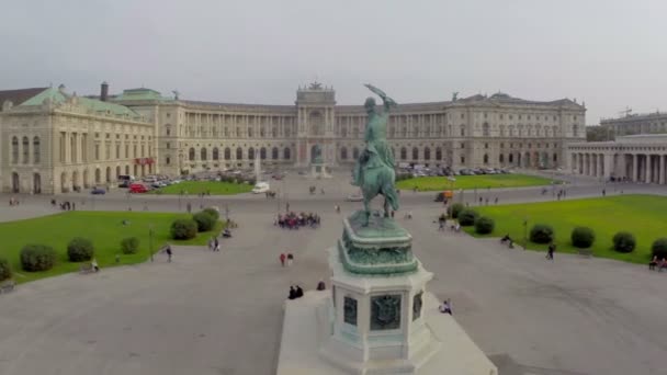 Piazza dell'eroe a Vienna — Video Stock