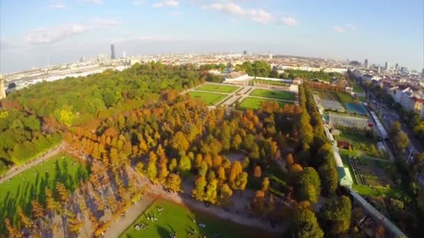 Stadspark — Stockvideo