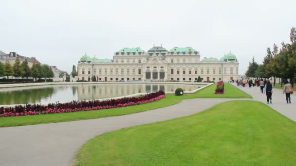 Wien kungliga slottet Belvedere — Stockvideo