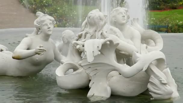 Fontein in het Koninklijk Paleis — Stockvideo