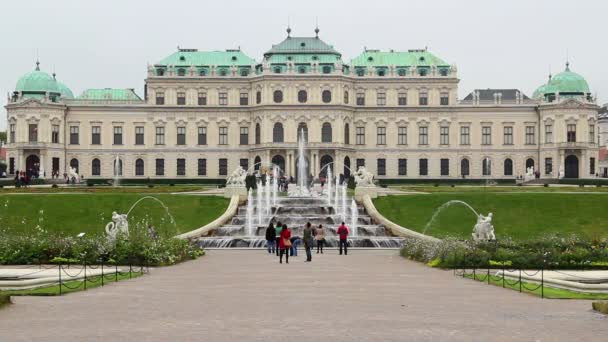 Vídeňský královský palác Belvedere — Stock video