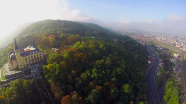 Beautiful city aerial view — Stock Video