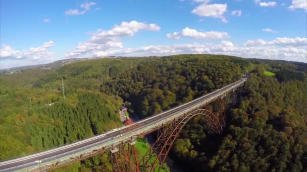 Ponte ferroviario alto — Video Stock