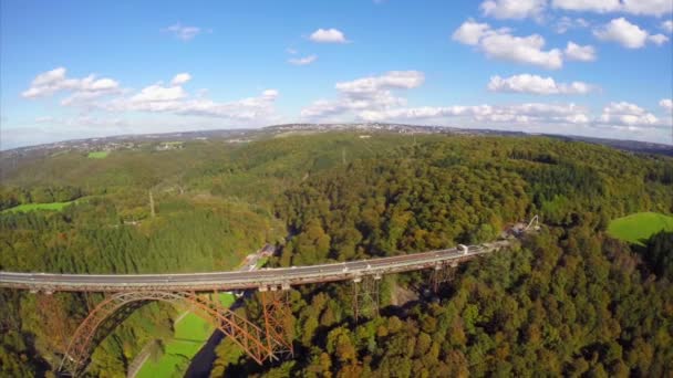Stahlbrücke in Deutschland — Stockvideo