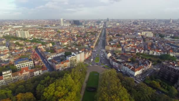 Bruxelles belle vue sur la ville — Video