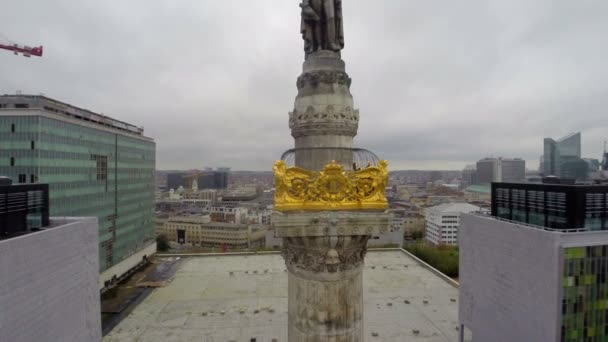 Columna del Congreso en Bruselas — Vídeo de stock