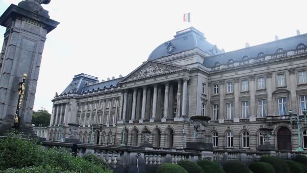 Brüsseler Königspalast — Stockvideo