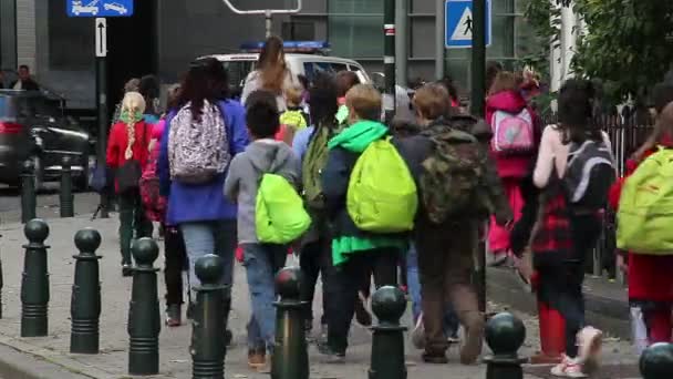 Niños caminando — Vídeo de stock