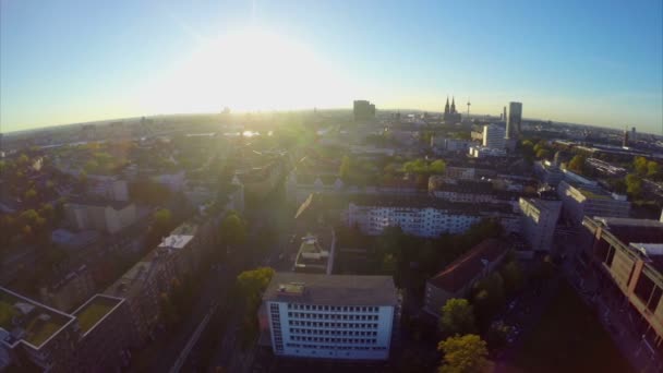 Skyline van de stad Keulen — Stockvideo