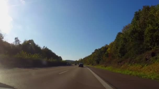 Moving on autobahn — Stock Video