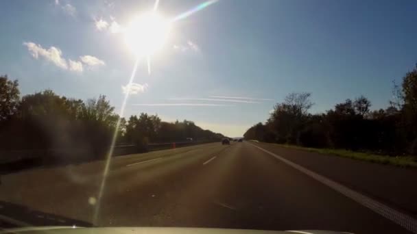 Flytta på autobahn — Stockvideo