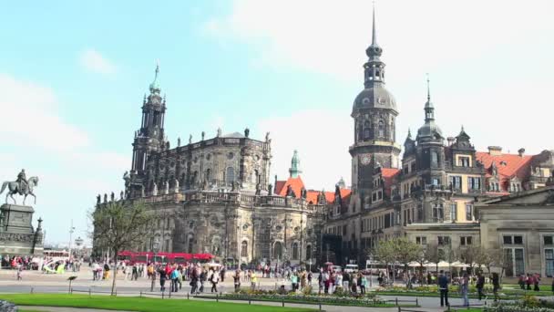 Cidade alemã Dresden — Vídeo de Stock