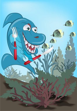 Köpekbalığı, sağlıklı beslenecekti. İş adamları arasındaki ilişki kavramının yanı sıra günlük hayatta sıradan insanlar arasındaki ilişkiler.