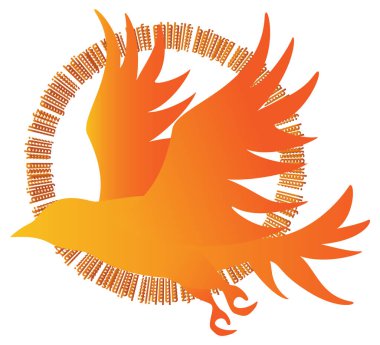 Uçan kuşların siluetlerinin vektör görüntüsü