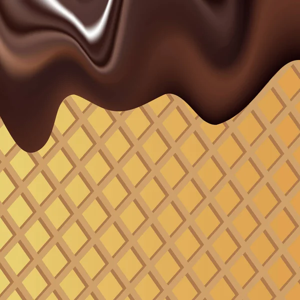 Imagem Fundo Vetor Que Ilustra Massa Chocolate Líquido Com Polvilhas —  Vetores de Stock