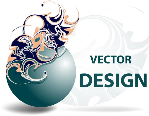 Imagen Fantasía Fondo Vector Forma Bolas Burbujas Con Patrones Intrincados — Vector de stock