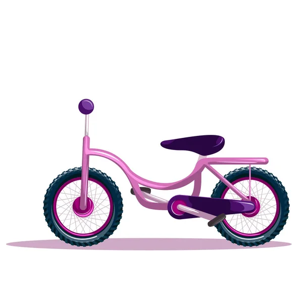 Imagen Vectorial Una Sola Bicicleta Aislada Sobre Fondo Blanco Objeto — Vector de stock