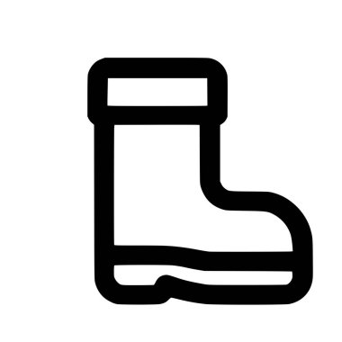 Tek bir çizmenin minimalist taslak ikonu. Wellington ya da Gumboot olarak da bilinir. Bu vektör grafiği beyaz bir arkaplanda izole edilmiştir, hava, bahçe ve açık hava temaları için idealdir..