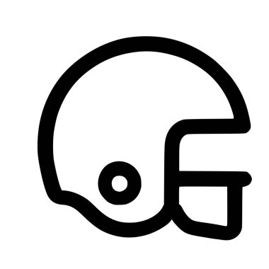 Amerikan futbol kaskını temsil eden temiz ve modern bir sanat simgesi. Bu basit vektör grafiği sporla ilgili web siteleri, uygulamalar ve logolar için mükemmeldir..