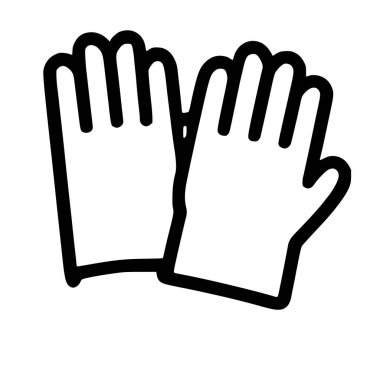 Basit bir çalışma ya da güvenlik eldiveni taslak simgesi. Bu minimalist vektör grafiği koruma, temizlik veya el emeği kavramlarını resmetmek için mükemmeldir..