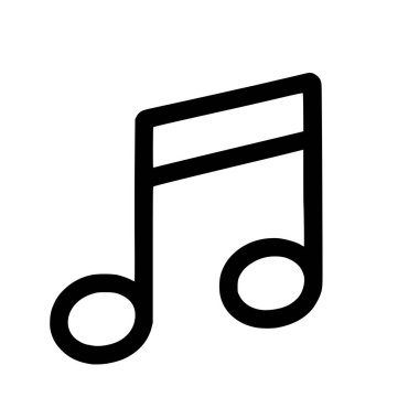 Sekizinci notanın temiz ve basit bir vektör grafik simgesi. Bu düz tasarım müzik uygulamaları, web siteleri veya sesle ilgili projeler için mükemmel melodiyi, ritmi ve sesi temsil eder..