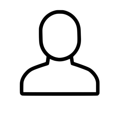 Genel bir insan figürünü temsil eden minimalist bir vektör grafiği. Bu simge genellikle kullanıcı hesapları, profilleri, kişiler veya bir yer tutucu avatar olarak kullanılır.