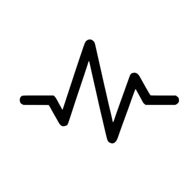 Kalp atışı, EKG veya EKG dalgalanmasının minimalist grafik çizimi. Bu basit çizgi simgesi sağlık, ilaç, yaşam ve yaşam belirtilerini sembolize eder.