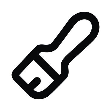 Mutfak fırçasının basit ve temiz bir sanat simgesi. Bu minimalist grafik yemek pişirme, cilalama ya da sos uygulamada kullanılan bir mutfak aracını temsil ediyor..