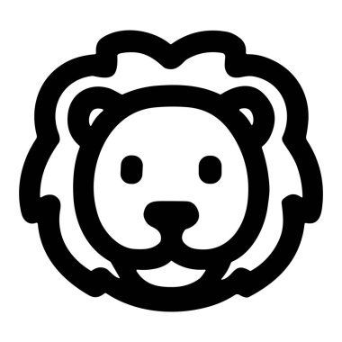 Temiz ve modern bir çizgi ikonu, belirgin yeleli bir aslanın başını tasvir ediyor. Bu minimalist vektör grafiği logolar, amblemler ve marka kavramları için idealdir..