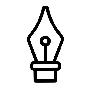 Bir kalem ucu minimalist siyah taslak simgesi. Bu sembol yol ve eğriler oluşturmak için kullanılan vektör çizimi, grafik tasarımı ve dijital illüstrasyon araçlarını temsil eder.