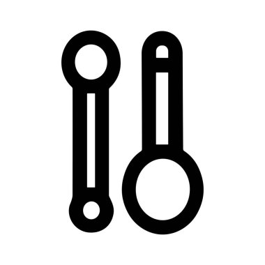 Termometreyi temsil eden iki minimalist vektör ikonu. Biri klasik cıva ya da alkol termometresi, diğeri ise sıcaklığı ölçmek için basit bir gösterge..