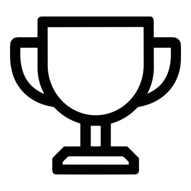 Kupanın minimalist bir simgesi. Bu basit çizgi sanat grafiği kazanmanın, başarının ve birinciliğin sembolüdür. Spor, oyun ya da iş başarısı için mükemmel.