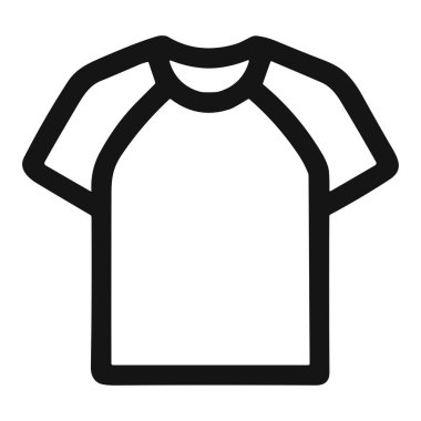 Bir paçavra kollu tişörtün minimalist siyah ana hatlı simgesi. Bu basit ve temiz vektör grafiği giyim siteleri, moda uygulamaları veya giyim mağazası logoları için mükemmeldir..