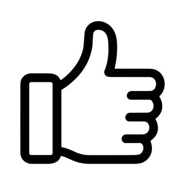 Siyah çizgili minimalist bir el resmi baş parmaklarına iyi niyet göstergesi. Bu evrensel sembol çevrimiçi olarak pozitifliği, onayı, anlaşmayı ve içeriği temsil eder..