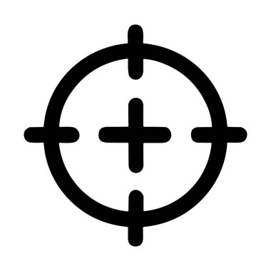 Bir hedefin ya da hedefin minimalist bir sanat simgesi. Bu vektör grafik odak, hedef, hassasiyet, hedefler ve doğruluk gibi kavramları temsil eder. Hedefleme için basit bir sembol.