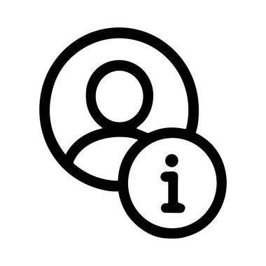 Kullanıcı bilgilerini veya kişisel bilgileri temsil eden bir minimalist siyah çizgi simgesi. Bu vektör grafiği web tasarımı, uygulamalar ve kullanıcı arayüzü elementleri için mükemmeldir.